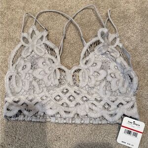 Free People Adella Bralette in Light Gray